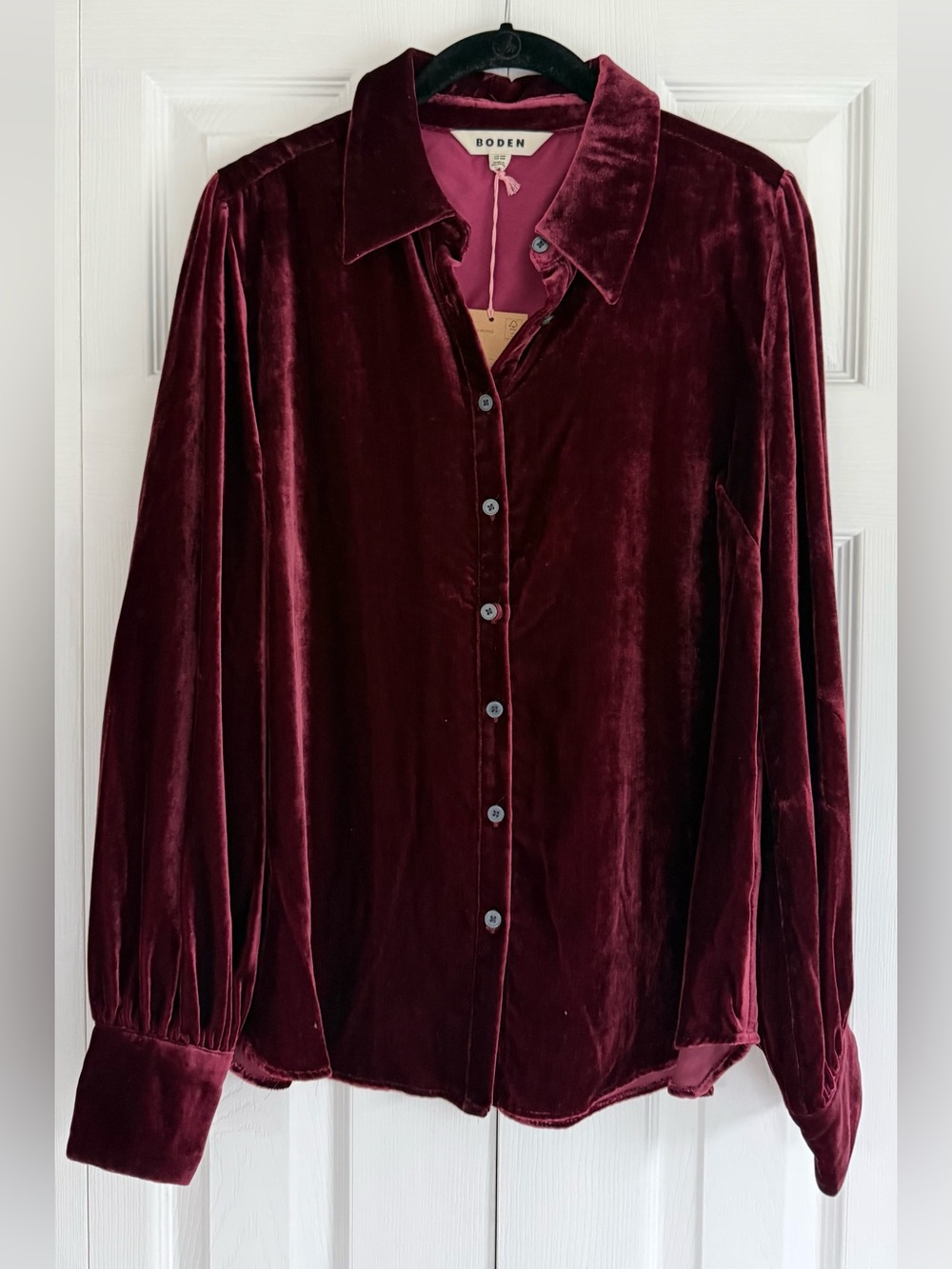 Boden Velvet Button Down Shirt - Picture 5 of 14